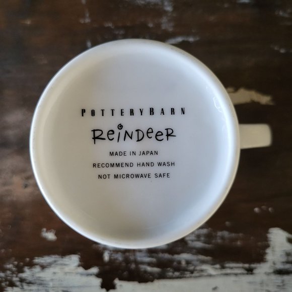 Pottery Barn Christmas Santa's Reindeer Porcelain Coffee Mug - Dasher - Picture 2 of 5